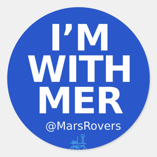 "Estoy con MER" brillante pegatina (Anverso)