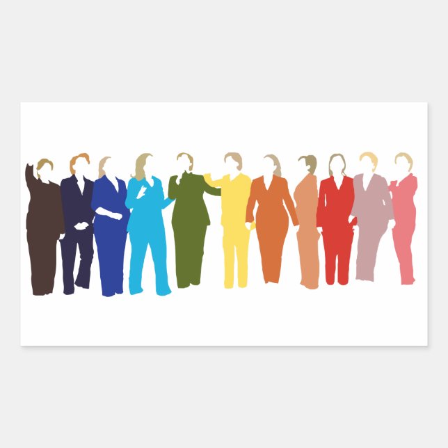 Estoy con su Pegatina arcoiris (Anverso)