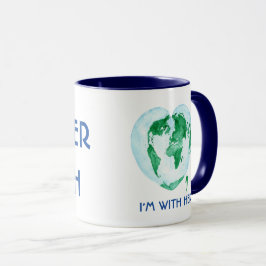 Estoy con su taza - arte del mapa del mundo de la