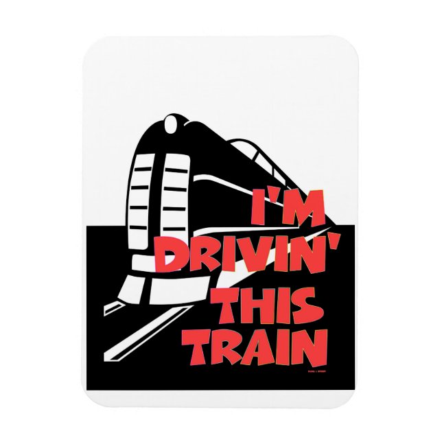 Estoy conduciendo este imán de nevera de tren (Vertical)
