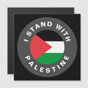 Estoy de pie con la bandera palestina, tarjeta mag