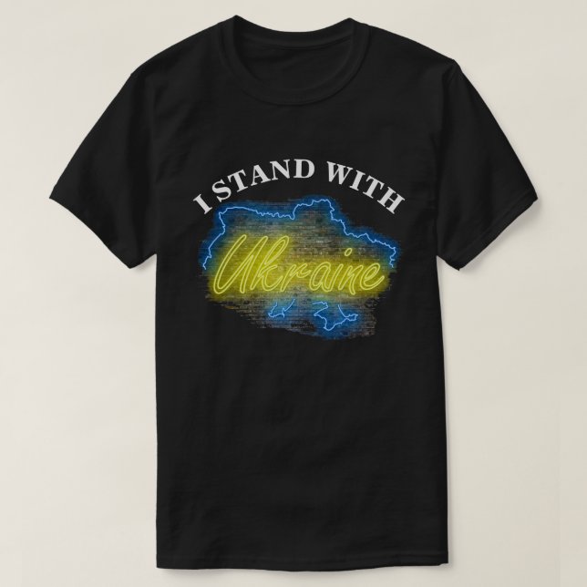 ESTOY DE PIE CON LA Camiseta DE UCRANIA (Diseño del anverso)
