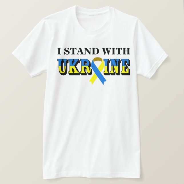 ESTOY DE PIE CON UCRANIA CON Camiseta Cinta DE Paz (Anverso del diseño)