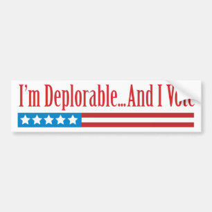 Estoy deplorable... Y voto a la pegatina del parac