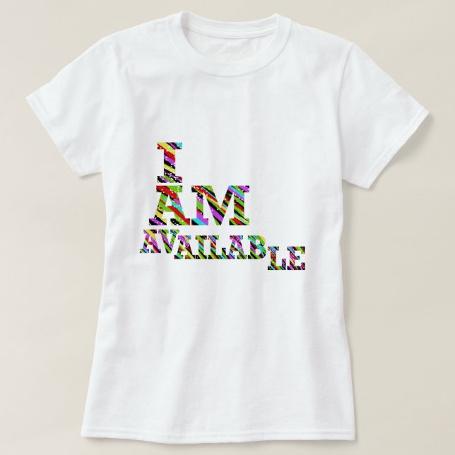 Estoy disponible para camisetas (Diseño del anverso)