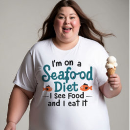 Estoy en la camiseta de la dieta de marisco