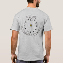 Estoy en la camiseta de los hombres de la hora de 