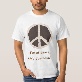 Estoy en paz con camisetas de chocolate