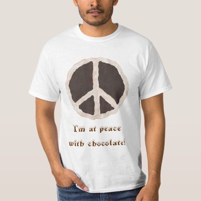 Estoy en paz con camisetas de chocolate (Anverso)