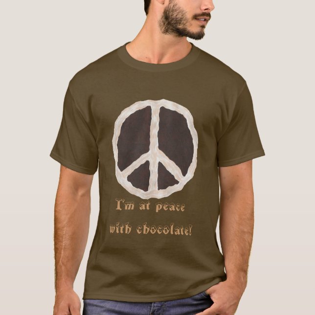 Estoy en paz con camisetas de chocolate (Anverso)