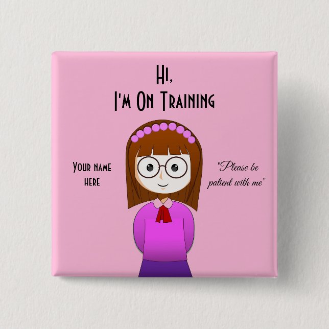 Estoy entrenando botón rosado (Anverso)