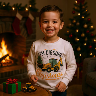 Estoy excavando Navidades Excavadora Lindo Árbol N
