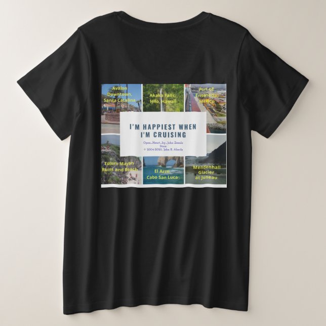 Estoy feliz cuando estoy llevando camiseta de muje (Reverso del diseño)