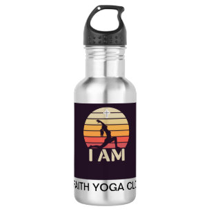ESTOY FELIZ DE ROPA DE YOGA Botella de agua pequeñ