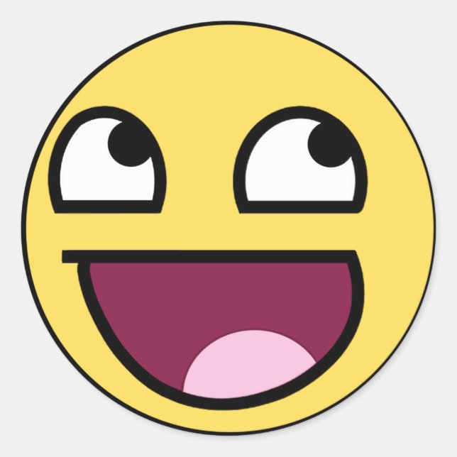 estoy feliz por favor pegatina (Anverso)