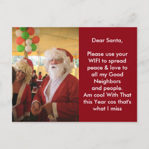 Estoy genial con esa tarjeta postal de Santa