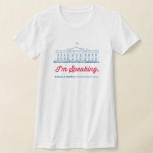Estoy hablando de Kamala Harris por la camiseta de