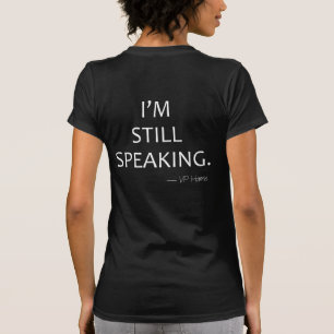 Estoy hablando/hablando aún con camiseta de dos c