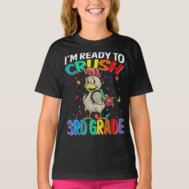 Estoy listo para aplastar camiseta de pollo de ter (Anverso)
