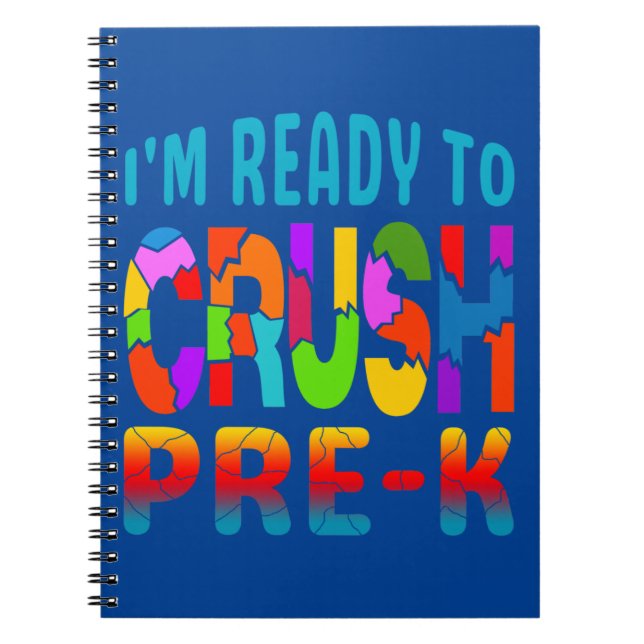estoy listo para aplastar cuaderno de prekinder (Frente)