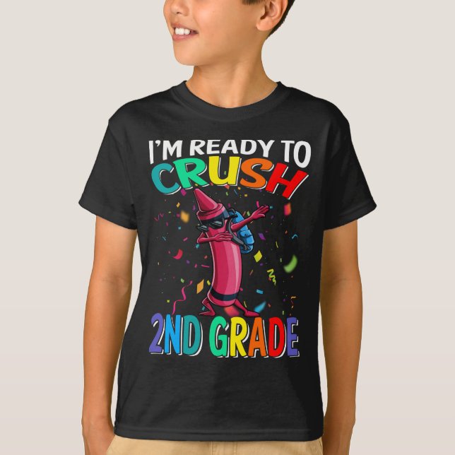 Estoy listo para aplastar la camiseta de 2º grado  (Anverso)