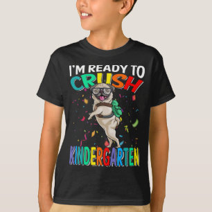 Estoy listo para aplastar la camiseta de pug de pe