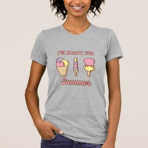 Estoy listo para camiseta divertida de helado de v