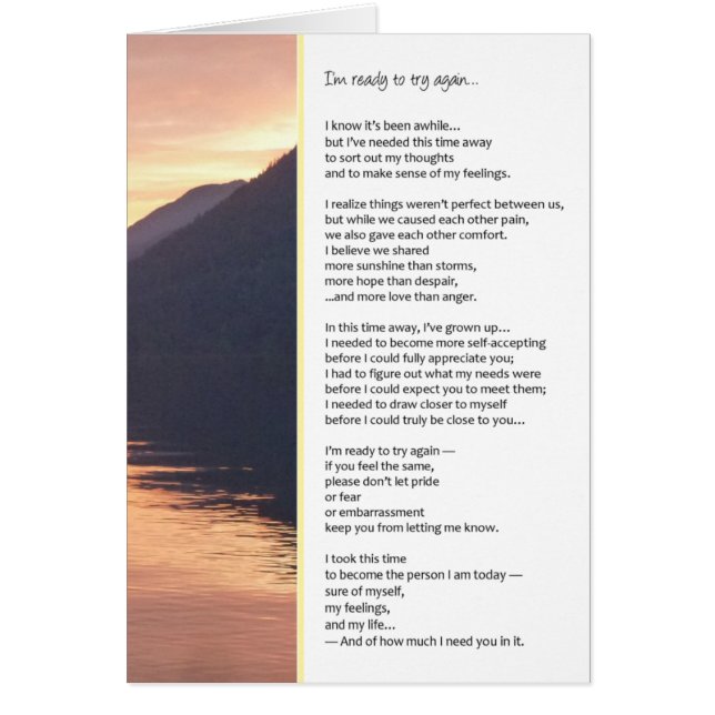 Estoy listo para intentarlo de nuevo... Relaciones (Frente)