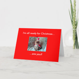 Estoy listo para Navidades... tarjeta