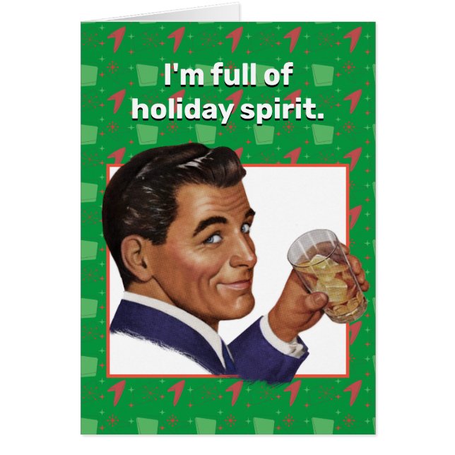 Estoy lleno de espíritu festivo. Tarjeta mediana (Frente)