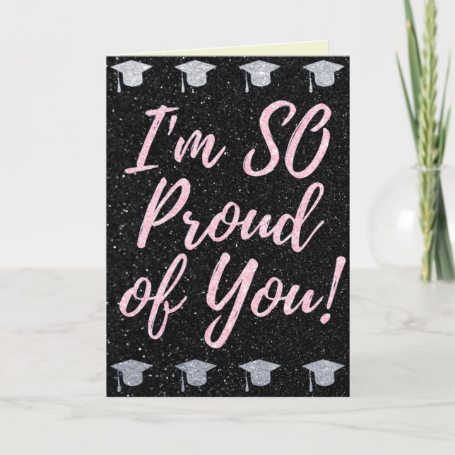 Estoy muy orgulloso de la tarjeta de graduación de (Anverso)
