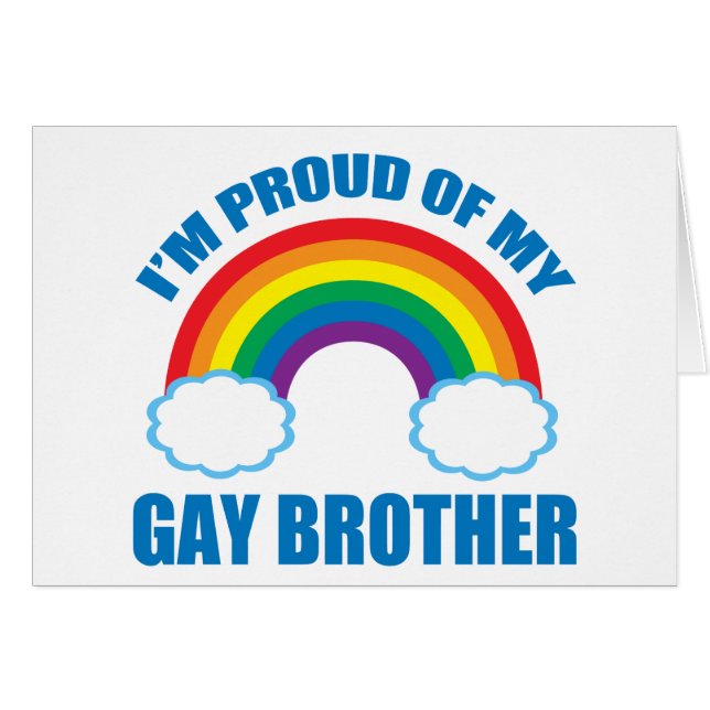 Estoy orgulloso de mi hermano gay LGBT salir con t (Anverso (Horizontal))