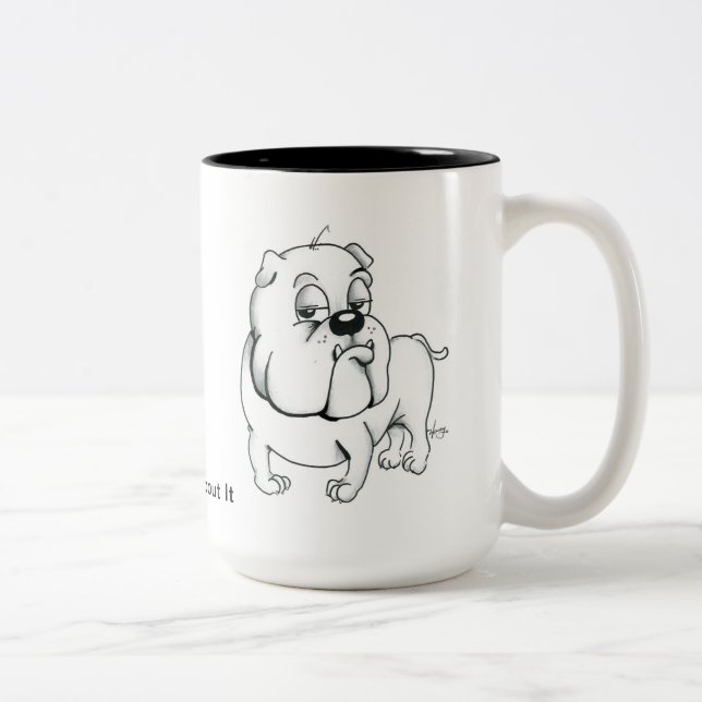 Estoy pensando en él la taza de café del bulldog (Derecha)