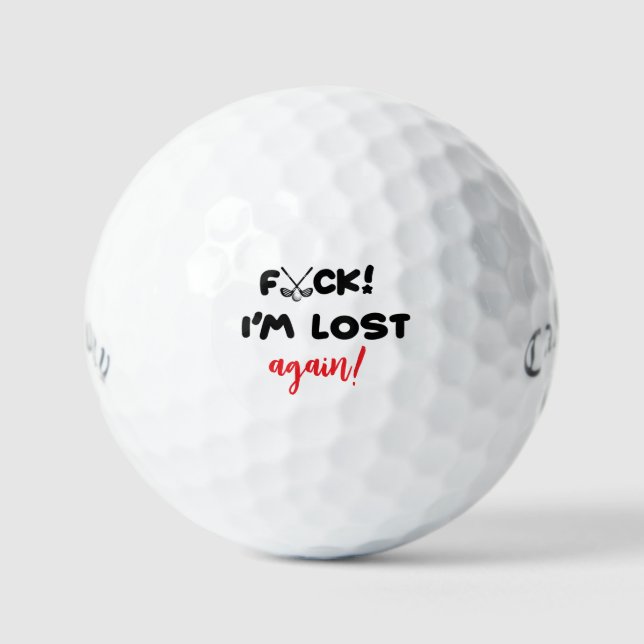 Estoy Perdido de Nuevo Bolas de Golf - Divertidas  (Anverso)