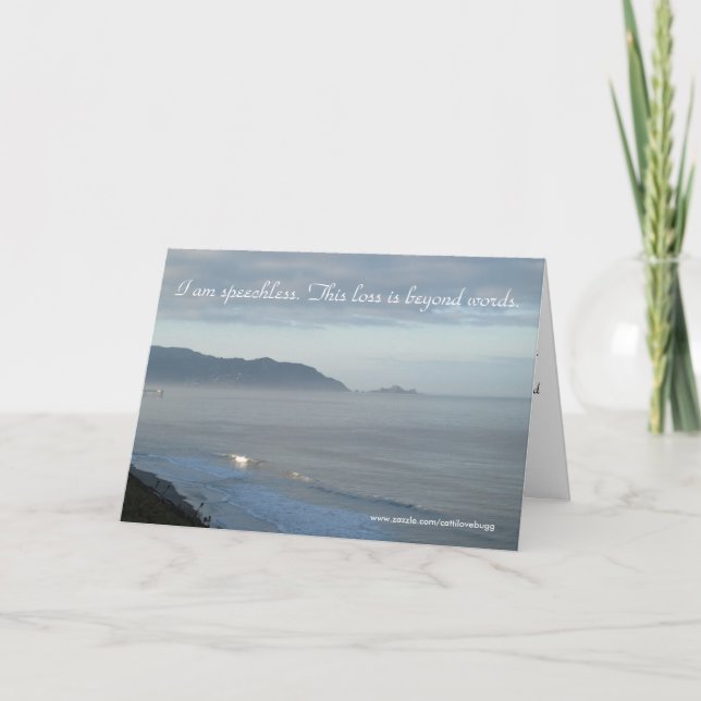 Estoy sin palabras, tarjeta de condolencia (Anverso)