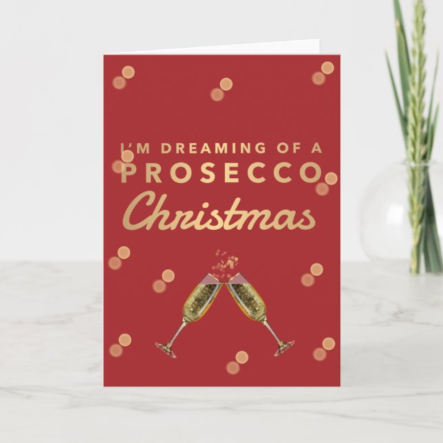 Estoy soñando con el navidad de un Prosecco (Anverso)