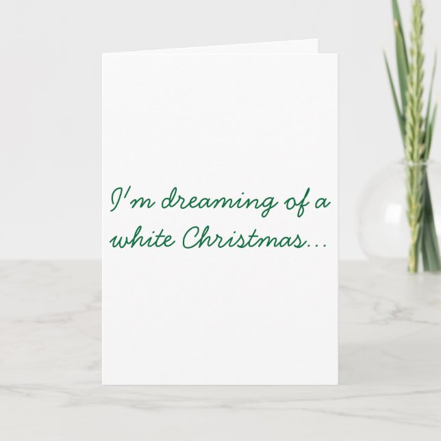 Estoy soñando con un diseño del navidad blanco (Anverso)
