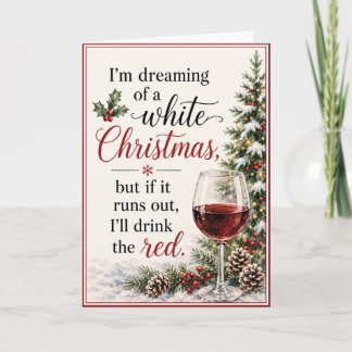 Estoy Soñando con un Humor de Vino de Navidad Blan