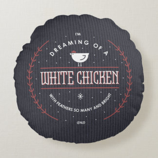 Estoy soñando con una almohada blanca del pollo