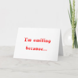 Estoy sonriendo con tarjetas de felicitación