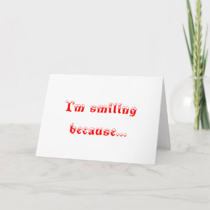 Estoy sonriendo con tarjetas de felicitación