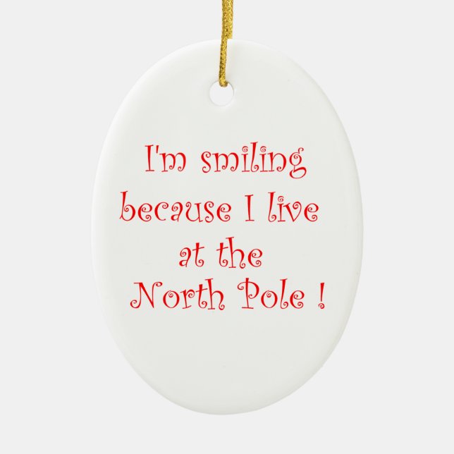 Estoy sonriendo porque - Ornamento Oval (Frente)