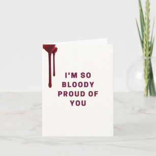 Estoy tan orgullosa de tu tarjeta de felicitación