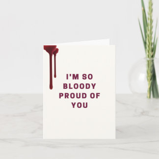 Estoy tan orgullosa de tu tarjeta de felicitación