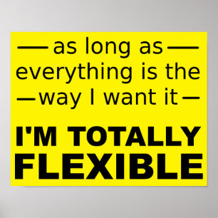Estoy Totalmente Flexible Señal Cartel Divertido