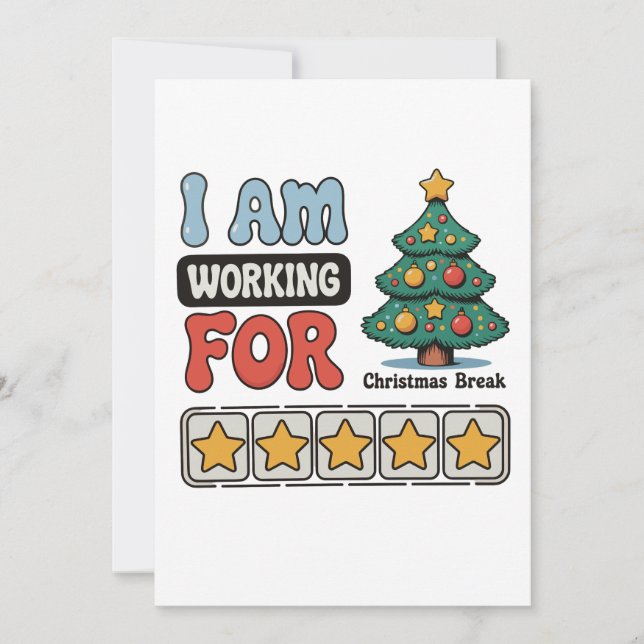Estoy Trabajando Para Vacaciones De Navidad Invier (Anverso)
