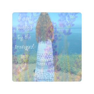 Estoy tranquilizado por el mar Metalizado arte mur