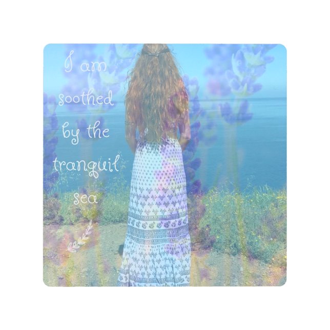 Estoy tranquilizado por el mar Metalizado arte mur (Anverso)