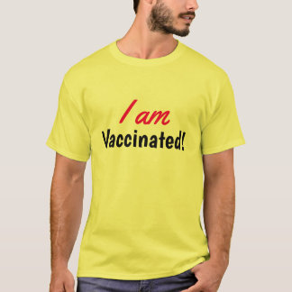 Estoy Vacunado Texto Amarillo Camiseta