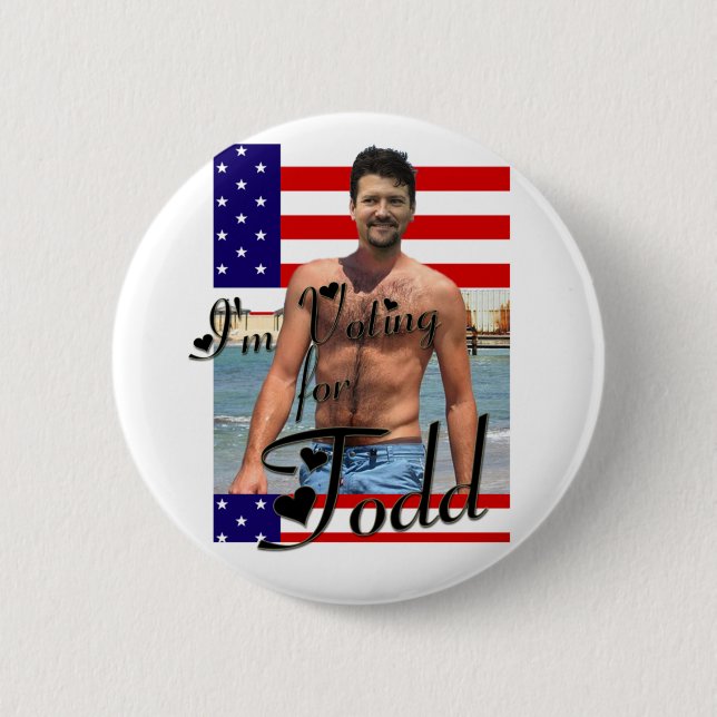 Estoy votando por el botón de Todd (Anverso)